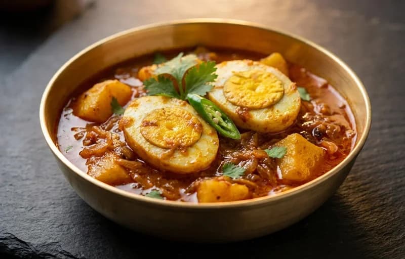 Haaor Koni Anja, Steamed Basmati Rice and Mati Dail - Recipe 1