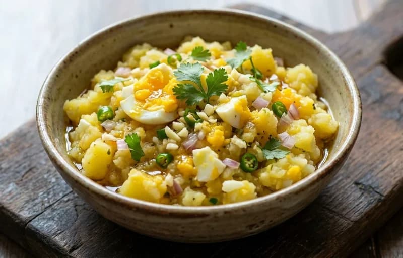 Hanh Koni Pitika with Masala Akhoi - Recipe 1