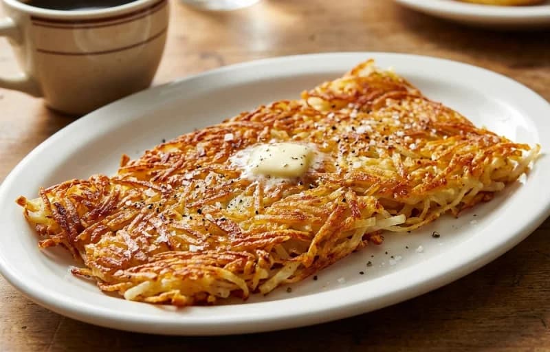 Ham and Cheese Omelet, Hash Browns and Suji Toast - Recipe 2