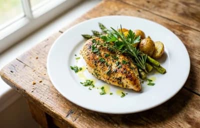 Herb-Crusted Pan-Seared Chicken Breast
