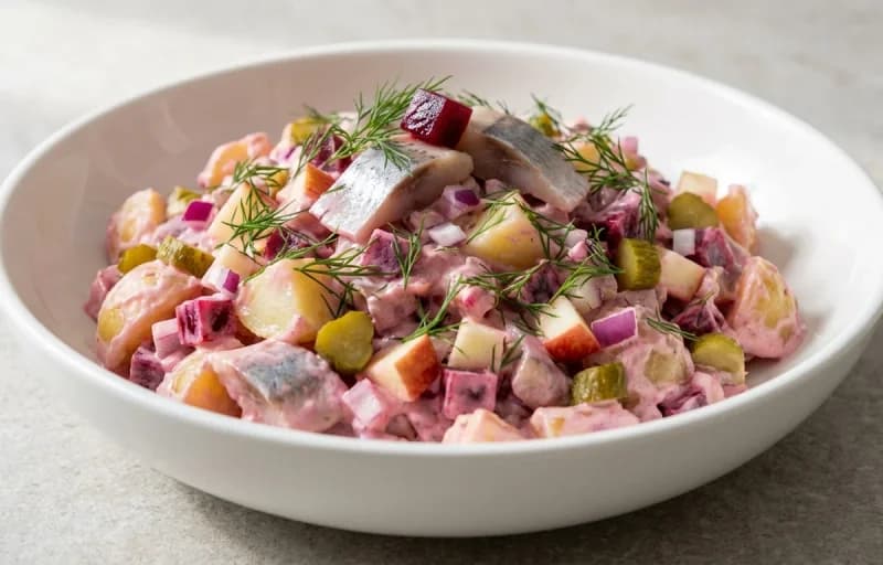 Herring Salad with Pumpernickel Bread - Recipe 1