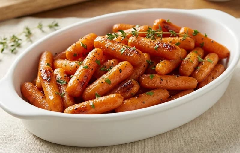 Honey Glazed Baby Carrots with Hummus - Recipe 1