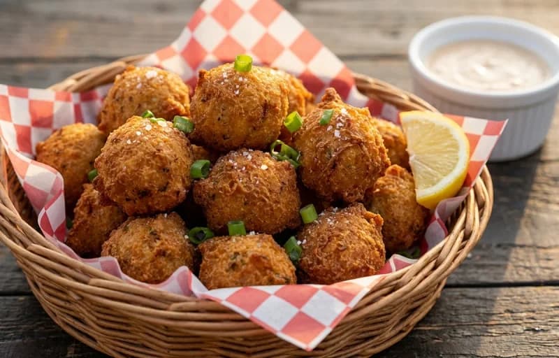 Hushpuppies with Eggless Tartar Sauce - Recipe 1