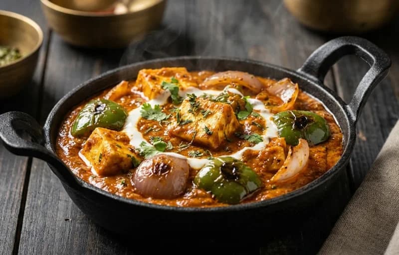 Butter Naan with Hyderabadi Kadai Paneer - Recipe 2