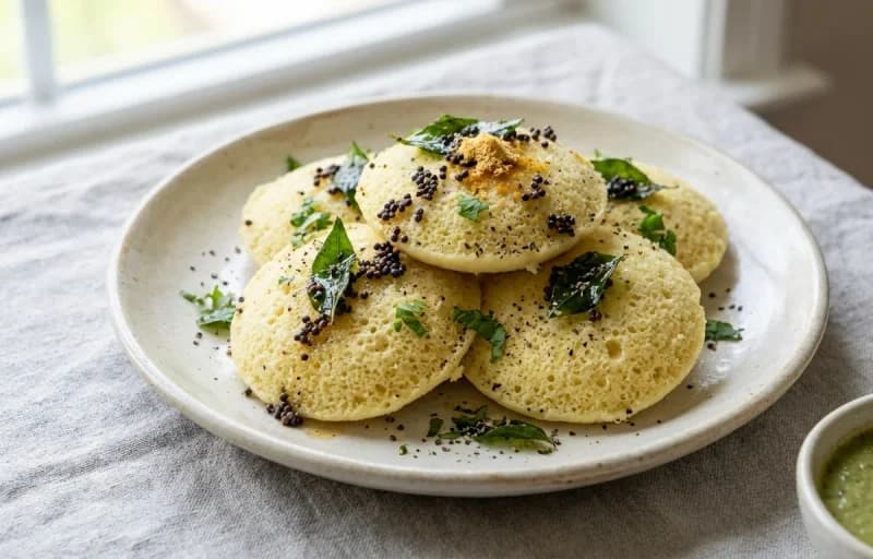 Idada with Coriander Mint Chutney - Recipe 1