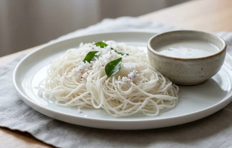 Idiyappam with Sweet Coconut Milk - Recipe 1
