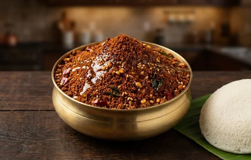 Kanchipuram Idli, Idli Podi and Gingelly Oil - Recipe 2