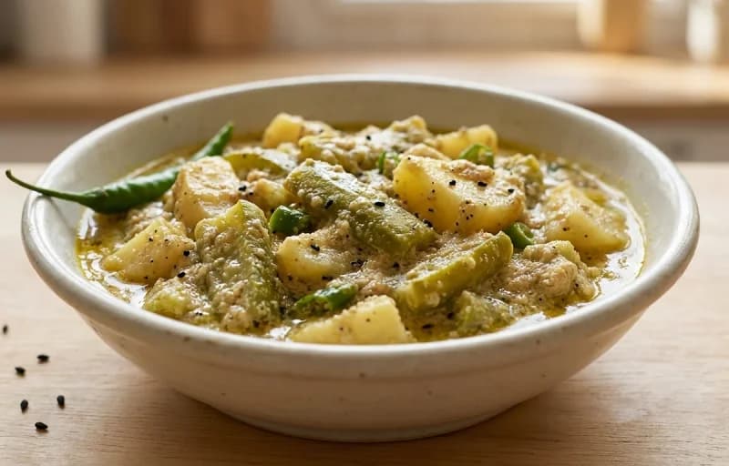 Ruti with Jhinge Aloo Posto - Recipe 2