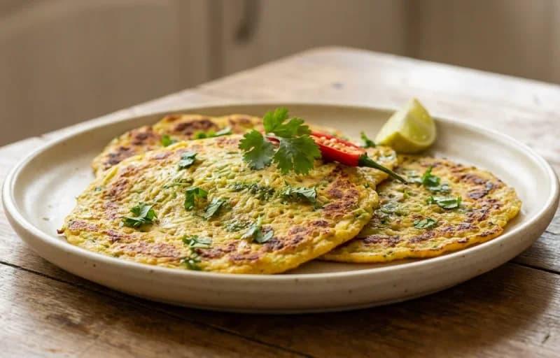 Juwar na Pudla with Mint Chutney - Recipe 1