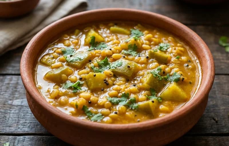 Kairichi Udid Methi with Goan Red Rice - Recipe 1