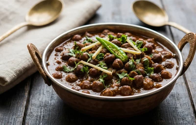 Kala Chana Masala with Steamed Basmati Rice - Recipe 1