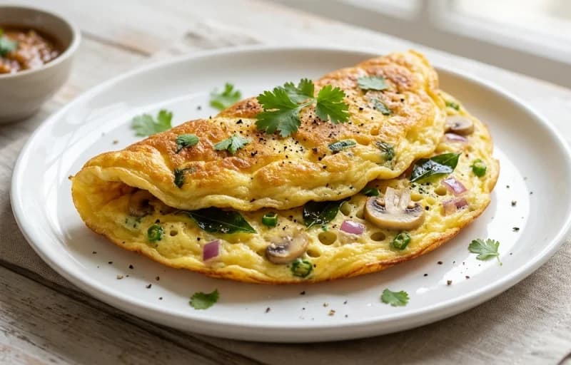 Kalanga Omelette with Ladi Pav - Recipe 1