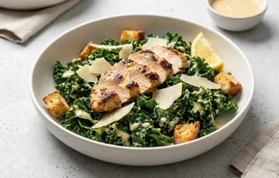 Kale Caesar Salad with Chicken