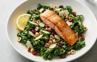Kale Salad with Salmon