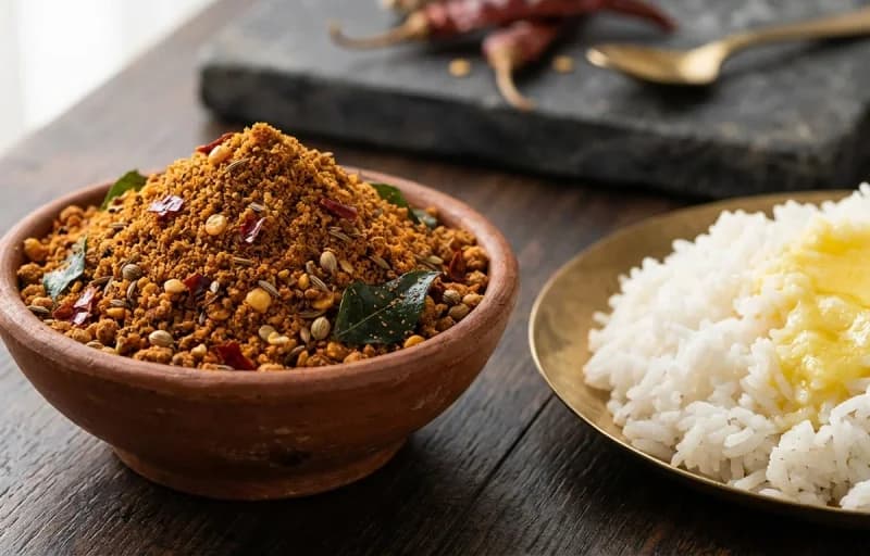 Steamed Basmati Rice, Kandi Podi and Gongura Pachadi - Recipe 2