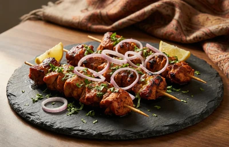 Kashmiri Chicken Tujj, Lavasa Bread and Garlic Yogurt Dip - Recipe 1