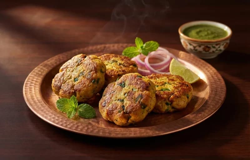 Kathal ke Kebab, Mint Chutney and Laccha Onion Salad - Recipe 1