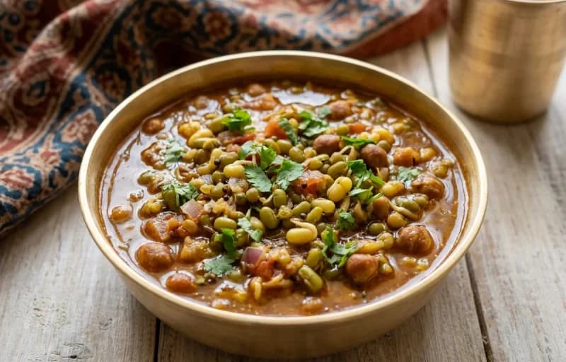 Kathol nu Shaak, Rotli and Vagharela Bhaat - Recipe 1