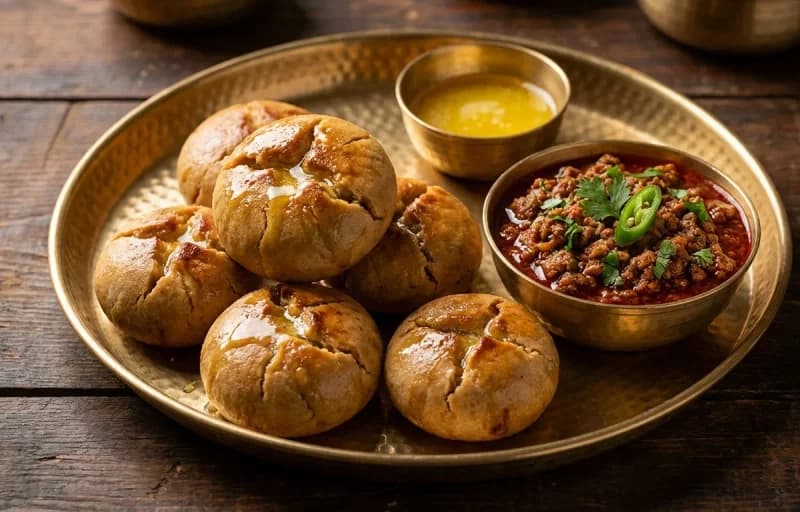 Keema Bati, Lehsun Chutney and Masala Chaas - Recipe 1