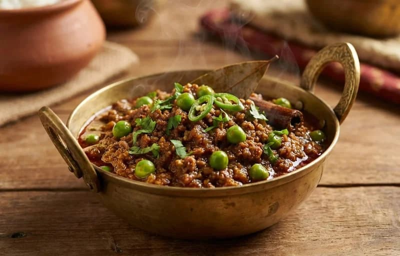 Keema Matar with Poori - Recipe 1