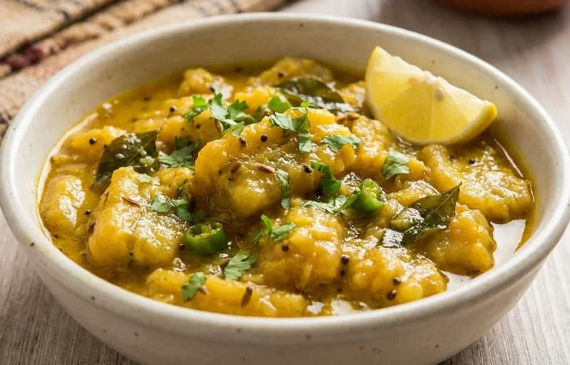 Kela nu Shaak, Rotli and Mag ni Dal - Recipe 1