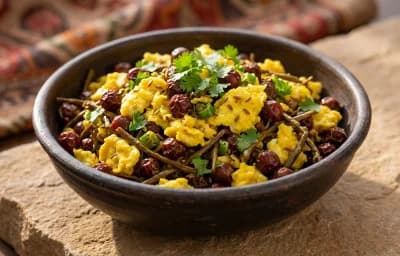 Ker Sangri with Scrambled Eggs