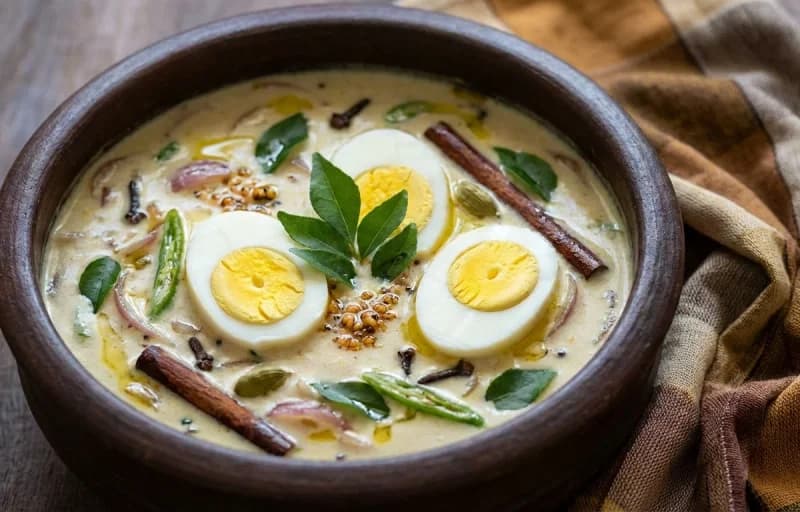 Kerala Egg Stew with Goan Sannas - Recipe 1