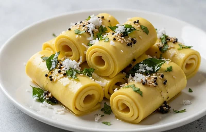 Khandvi with Chicken Keema Topping - Recipe 1