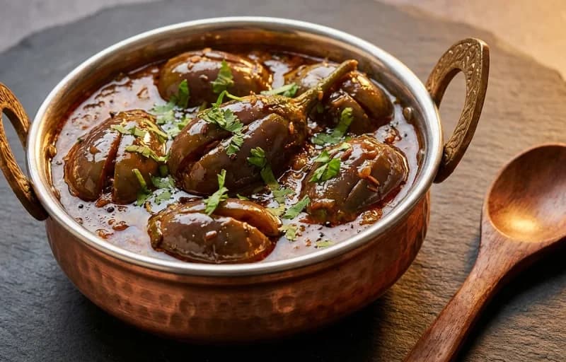 Khatte Baingan, Kashmiri Pulao and Kashmiri Lauki Yakhni - Recipe 1