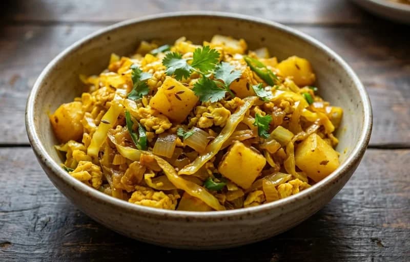 Kobi Papeta ma Eeda, Rotli and Masala Chaas - Recipe 1