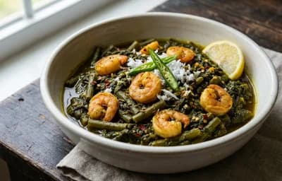 Kochu Shak diye Chingri