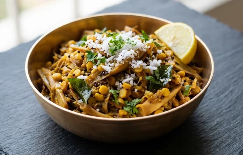 Steamed Basmati Rice, Koldil Bhaji and Bilahi Tenga - Recipe 2