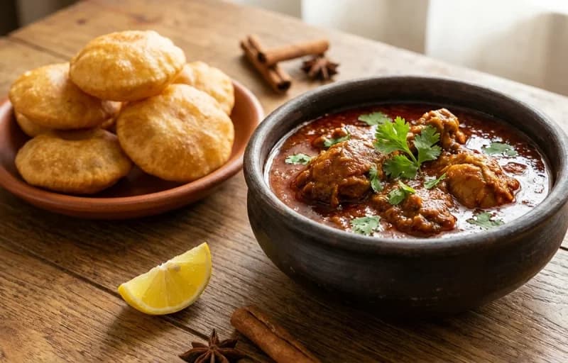 Kombdi Vade with Chicken Curry - Recipe 1