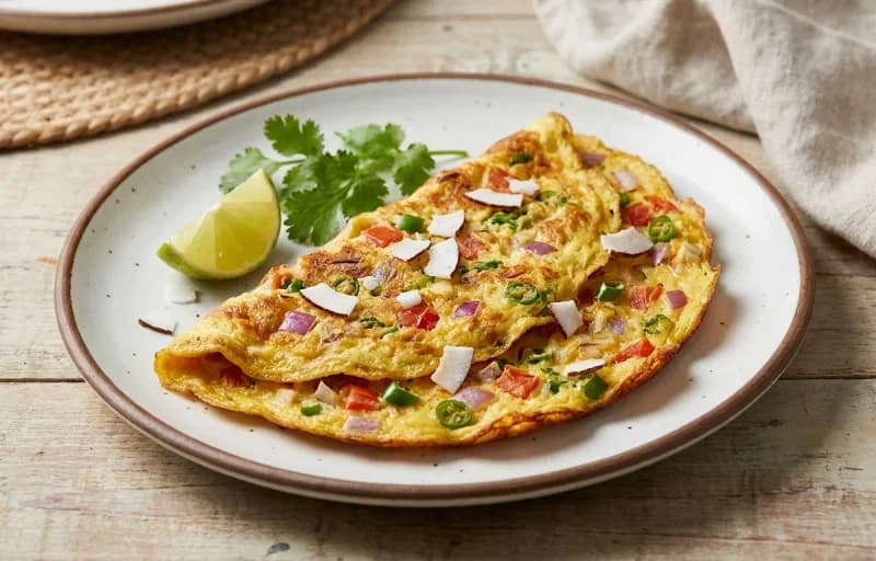 Konkani Masala Omelette with Ladi Pav - Recipe 1