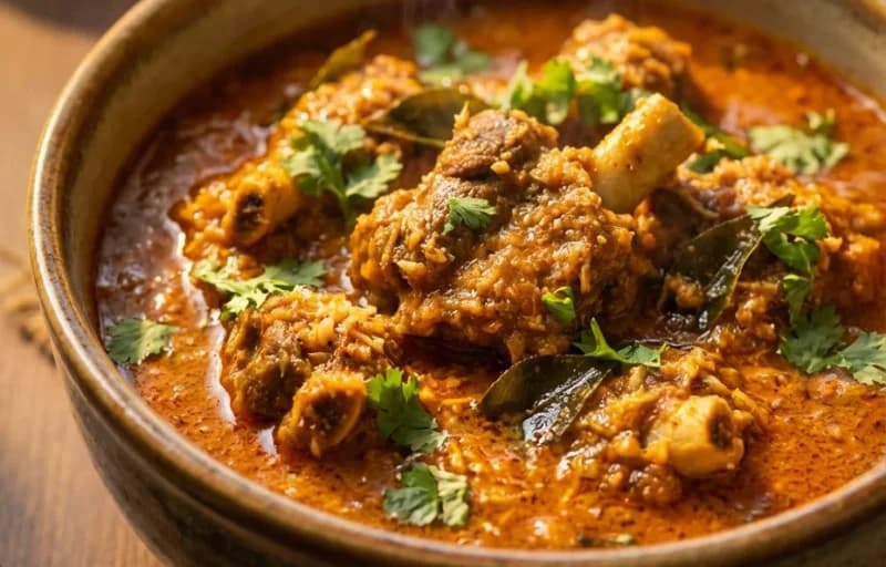 Konkani Mutton Curry with Goan Sanna - Recipe 1