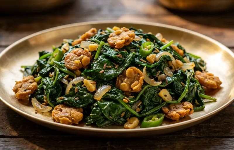 Bihari Arna, Kosala Saaga Bhaja and Arhar Dal Tadka - Recipe 2