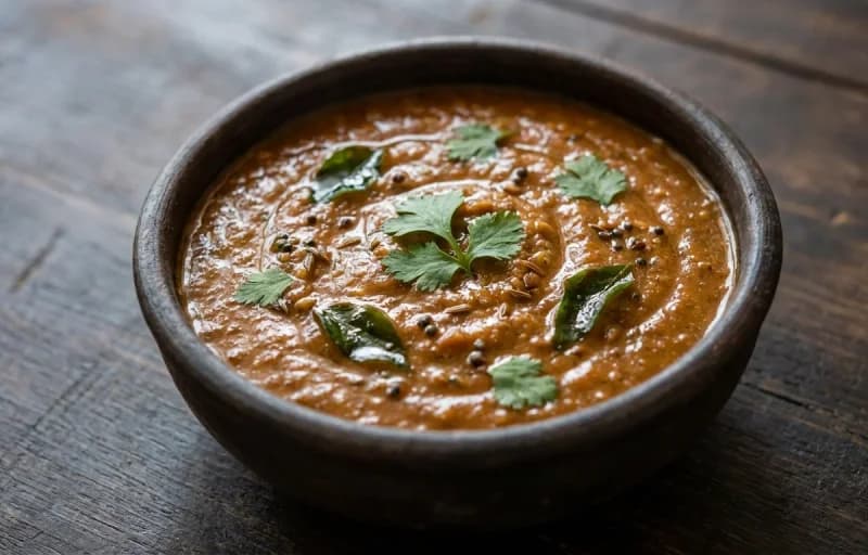 Kulith Pithle with Steamed Basmati Rice - Recipe 1