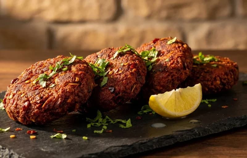 Laal Maas Tikki with Garlic Yogurt Dip - Recipe 1