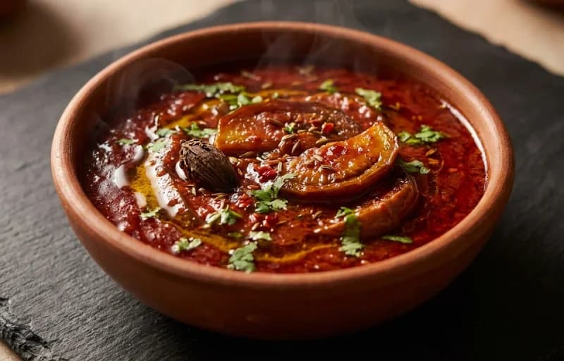 Lal Wangun with Steamed Basmati Rice - Recipe 1