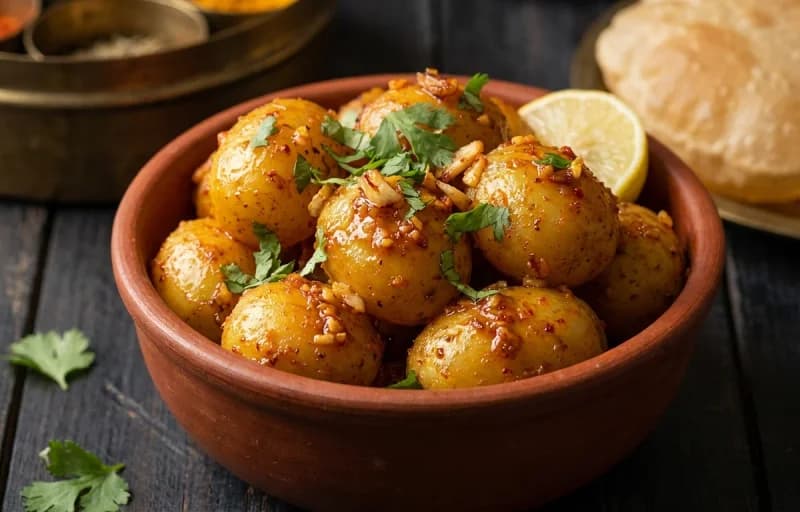 Jowar Bhakri with Lasaniya Batata - Recipe 2