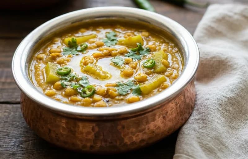 Lauki Chana Dal with Jowar Roti - Recipe 1