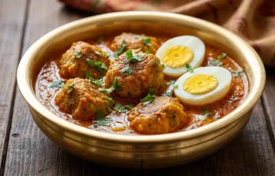 Lauki Kofta Curry with Egg