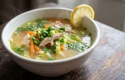Lemon Coriander Chicken Soup