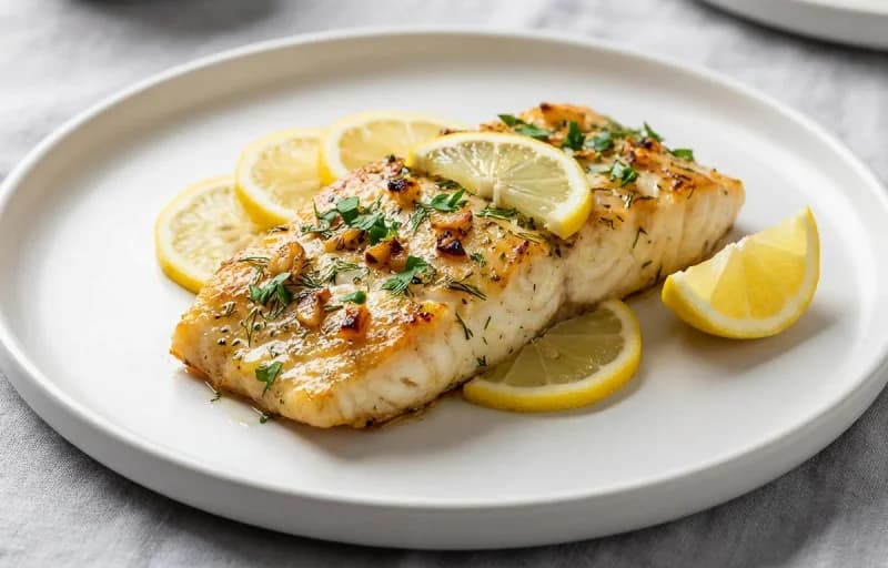 Lemon Herb Baked Cod, Buttered Parsley Potatoes and Steamed Carrots - Recipe 1