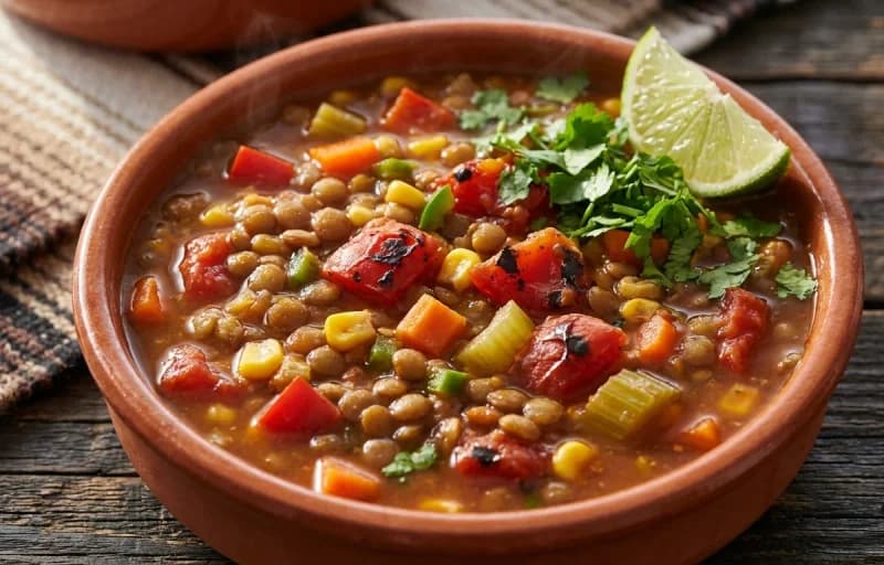 Lentil Soup with Cornbread - Recipe 1