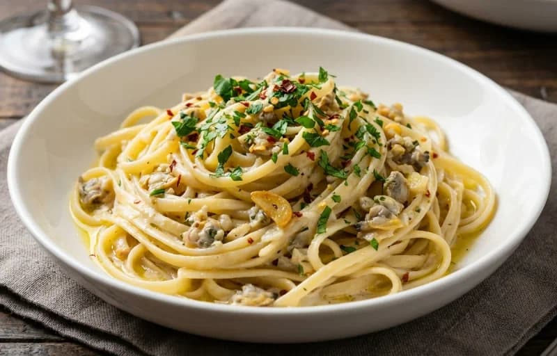 Prawn Scampi, Linguine with Clam Sauce and Garlic Bread - Recipe 2