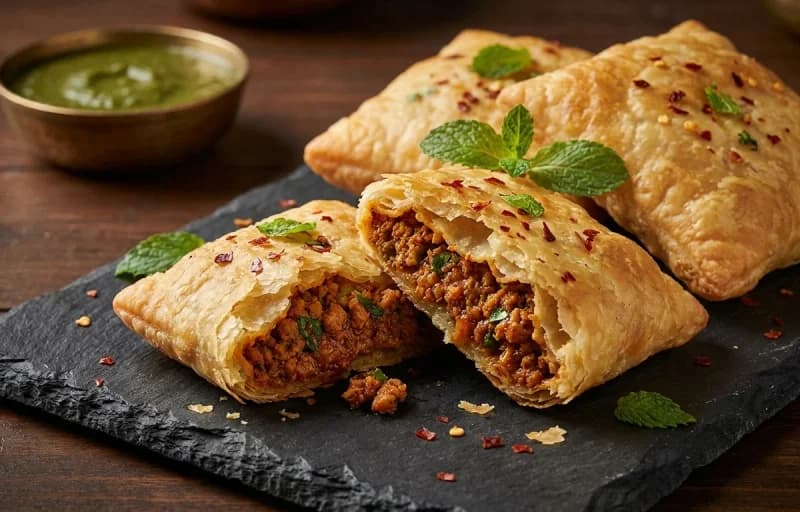 Lukhmi with Mint Chutney - Recipe 1