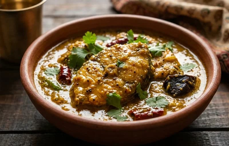 Macha Besara, Bihari Arna and Saga Bhaja - Recipe 1