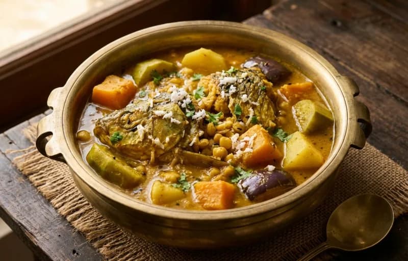 Macha Mahura with Bhaja Bhaat - Recipe 1