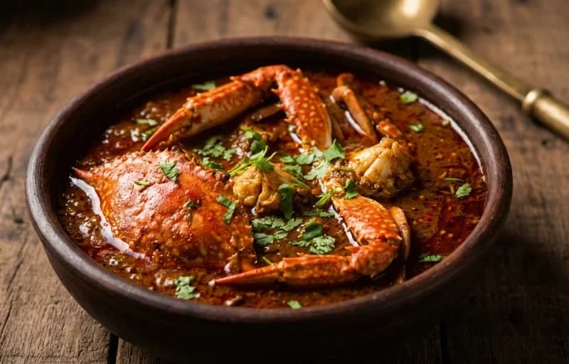 Maharashtrian Crab Curry with Jowar Bhakri - Recipe 1